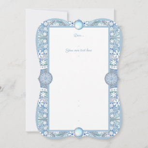 Carte Dentelle en céramique bleu clair