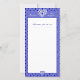 Carte Dentelle en céramique Bleu de Grèce