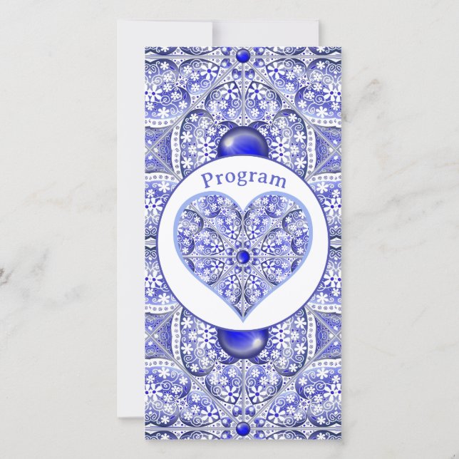 Carte Dentelle en céramique Bleu de Grèce (Dos)