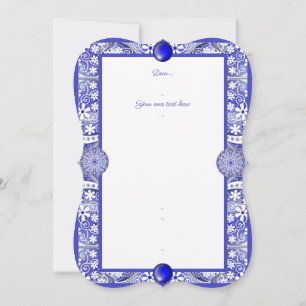 Carte Dentelle en céramique Bleu de Grèce