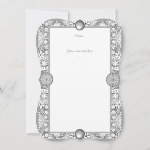 Carte Dentelle en céramique Gris