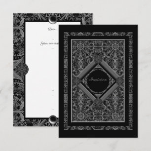 Carte Dentelle en céramique Noir