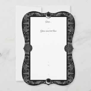 Carte Dentelle en céramique Noir