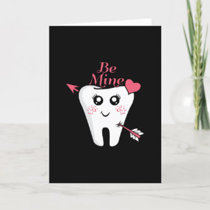 Carte Dentiste Valentine - Coeur des dents, Soyez le mie