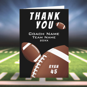 Carte d'entraîneur de Merci de football américain 