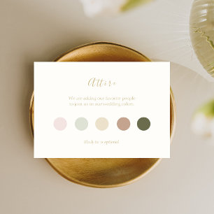 Carte d'entrée élégante et chic Pastels