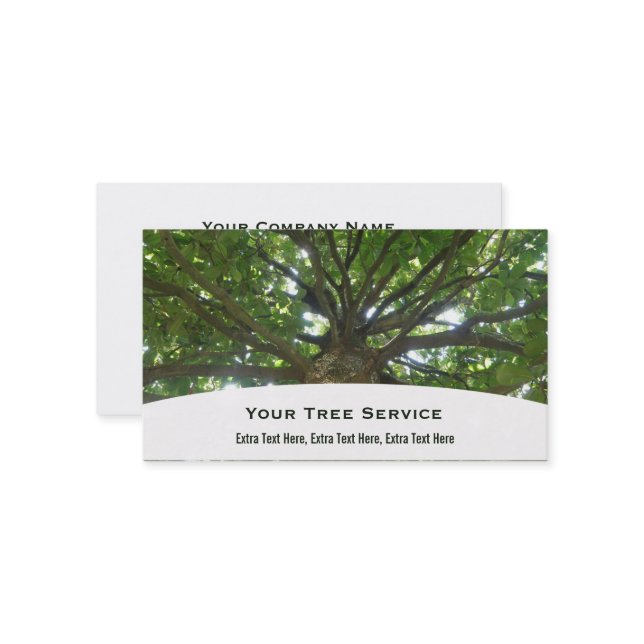 Carte d'entreprise de services d'arbre (Devant/Arrière en situation)