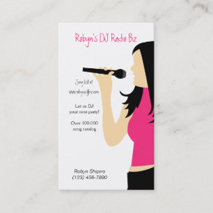 Carte d'entreprise de services du DJ de musique de