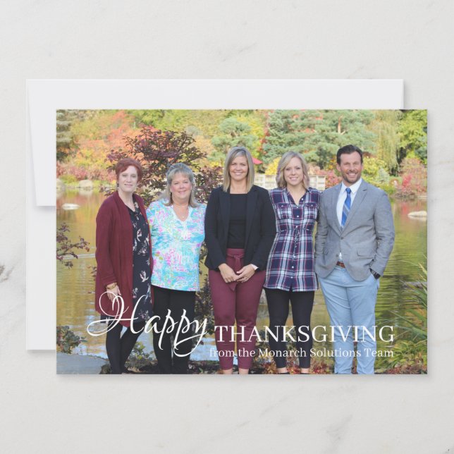 Carte d'entreprise Thanksgiving - Carte postale 5x (Devant)
