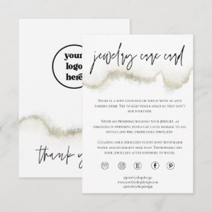 Carte d'entretien pour bijoux en or Ajouter Petite