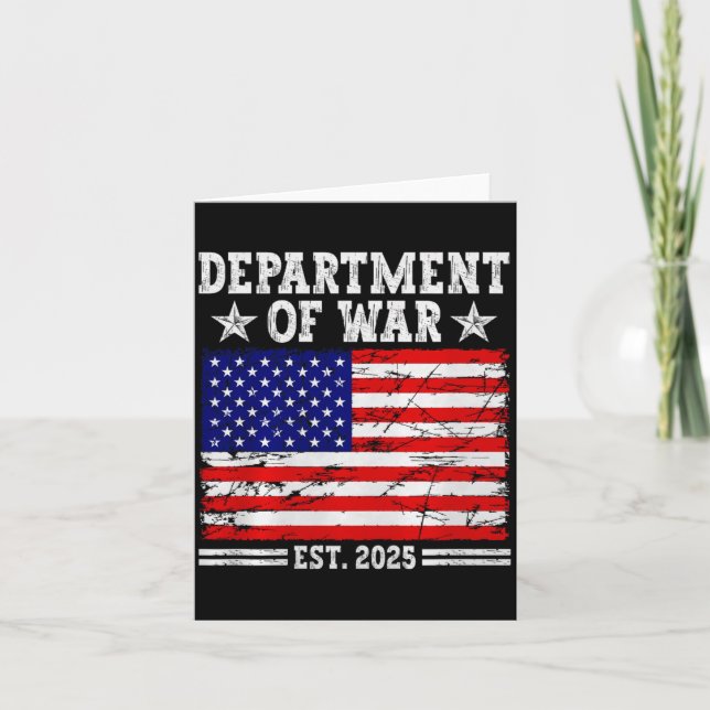 Carte Department Of War Usa Camouflage Flag Department O (Devant)