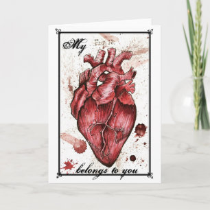 Carte déplaisante d'amour du coeur Edgar Allan Poe