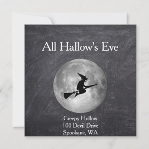 Carte déplaisante Hollow Halloween Witch et Moon C