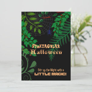 Carte Déplaisante Spooktacular nuit noire Halloween verd