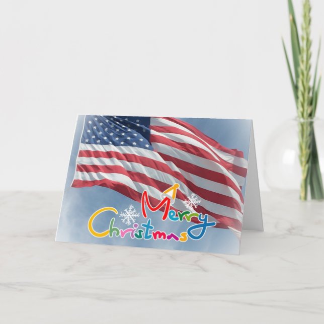 Carte déployée de vacances de Joyeux Noël (Devant)