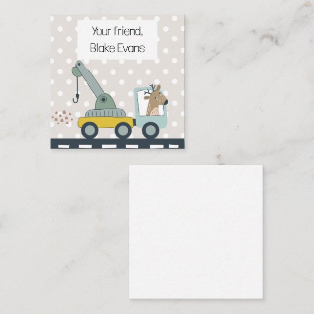 Carte d'équipement Quirky Personnalisée Garçons (Devant / Derrière)