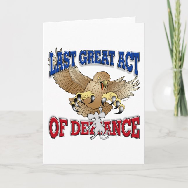 Carte Dernier grand acte de défi (Devant)