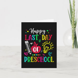 Carte Dernier jour de maternelle Bonjour l'été Cadeau de