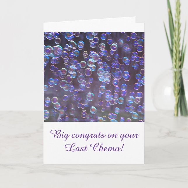 Carte Dernière bulles de célébration de Chemo (Devant)