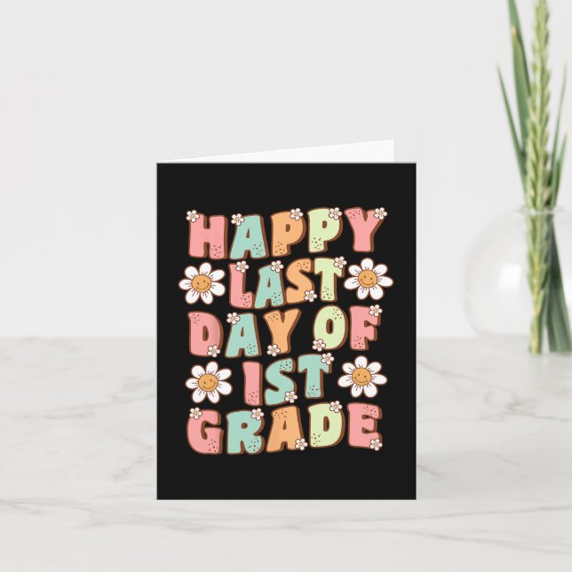 Carte Dernière journée de 1ère année mignonne Super prem (Devant)