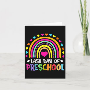 Carte Dernière Journée De L'École Préscolaire Rainbow Gr