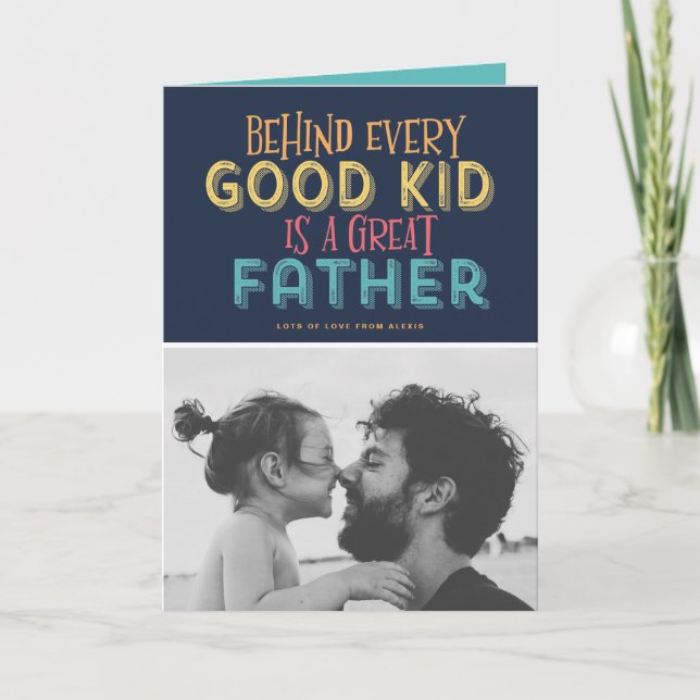 Carte Derrière chaque bon enfant se trouve une citation  (Devant)