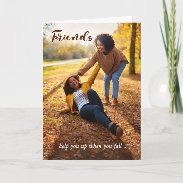 Carte Des Amis D'Humour Vous Aident À Tomber (Devant)