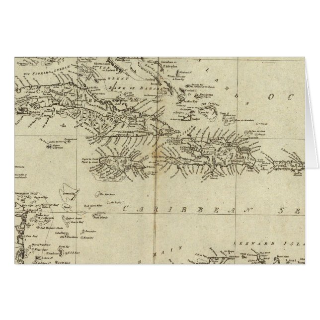 Carte des Antilles (Devant horizontal)