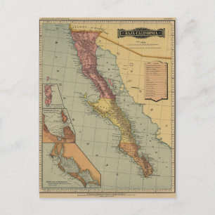 Carte des antiquités de la Basse Californie