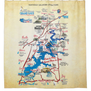 carte des attractions de neok rideau de douche