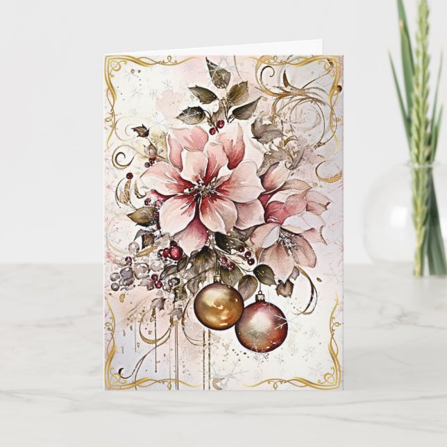 Carte Des Bénédictions dorées étincelantes (Devant)