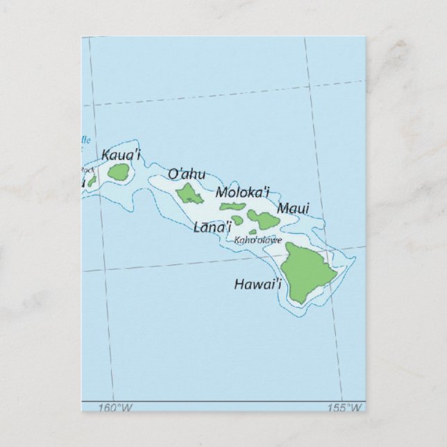 Carte des chaînes de l'île d'Hawaii (Devant)