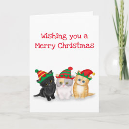 Carte Des chatons mignons vous souhaitant une joyeuse ca