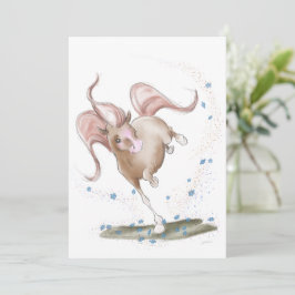 Carte des chevaux, illustration avec fleurs