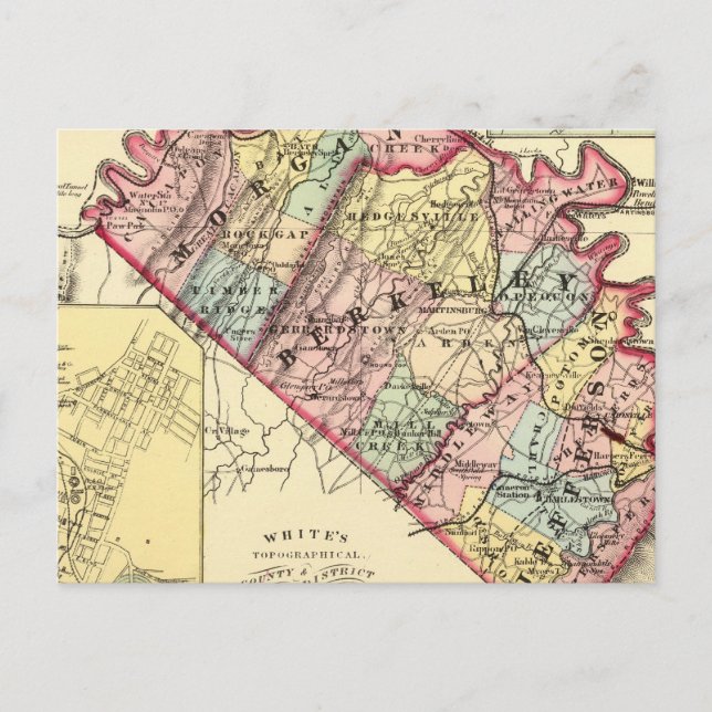 Carte des comtés de Morgan, Berkeley et Jefferson (Devant)