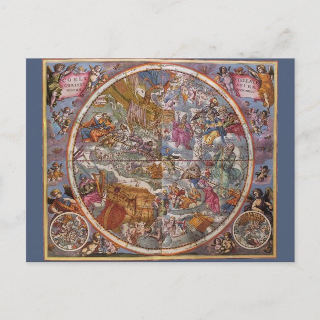Carte des Constellations Chrétiennes, Ciels du Sud (Devant)