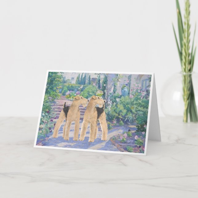 Carte Des courriers gallois dans un jardin de Lavendar (Devant)