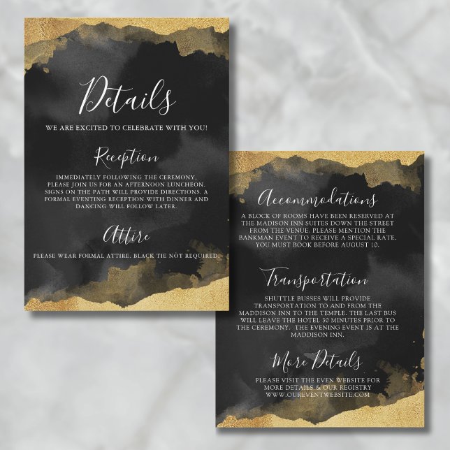 Carte des détails de l'événement Mitzvah Weekend (Bar Mitzvah Weekend Events Card)