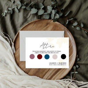 Carte des détails du mariage du thème Voyage de de