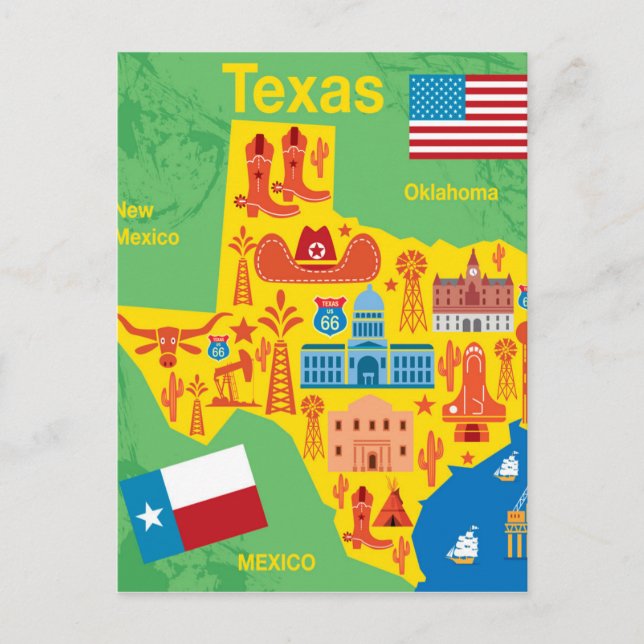 Carte des enfants au Texas (Devant)