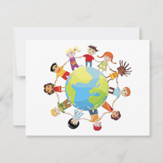 Carte Des enfants pour la paix mondiale