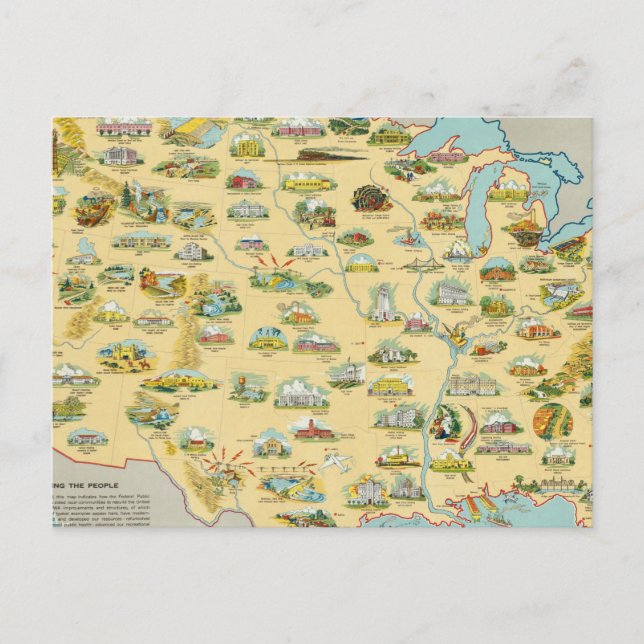 Carte des États-Unis (Devant)