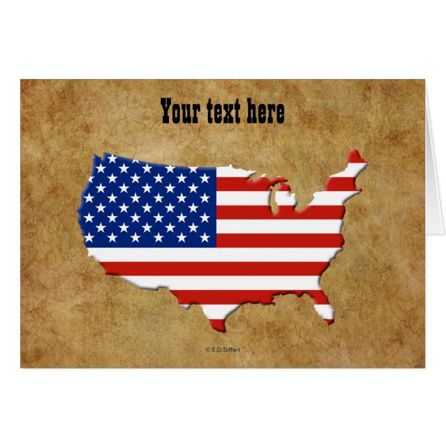 Carte des États-Unis (Devant horizontal)