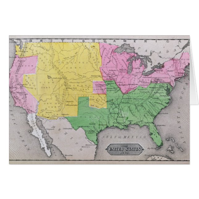 Carte des Etats-Unis (Devant horizontal)