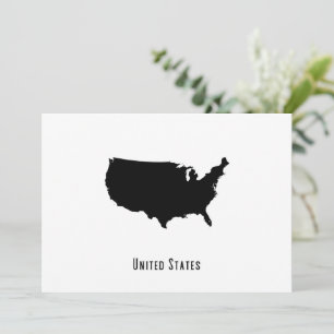 Carte des États-Unis - Noir et blanc moderne