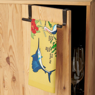Carte des Florida Keys Serviette de cuisine