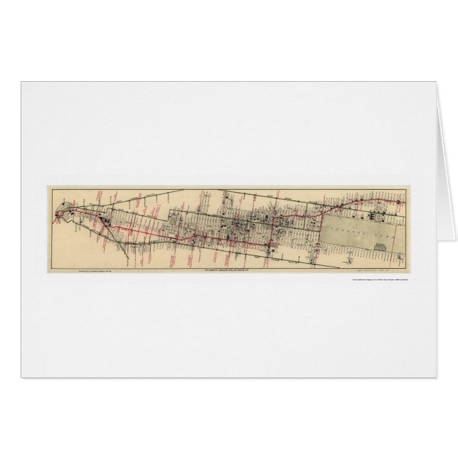 Carte des hôtels et des théâtres à Manhattan 1906 (Devant horizontal)