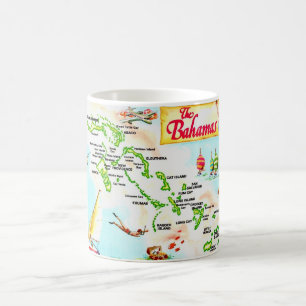 Carte des îles Bahama vintages Mug