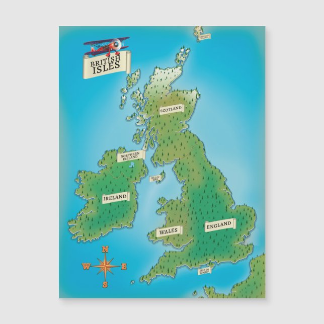 Carte des îles britanniques (Devant)