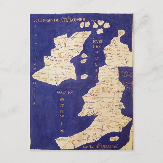 Carte des îles britanniques, de 'Geographia' (Devant)